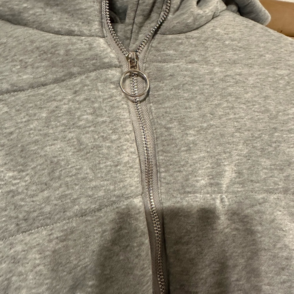 Size XS PacSun Light Gray Jacket w/ Hood - Picture 3 of 5